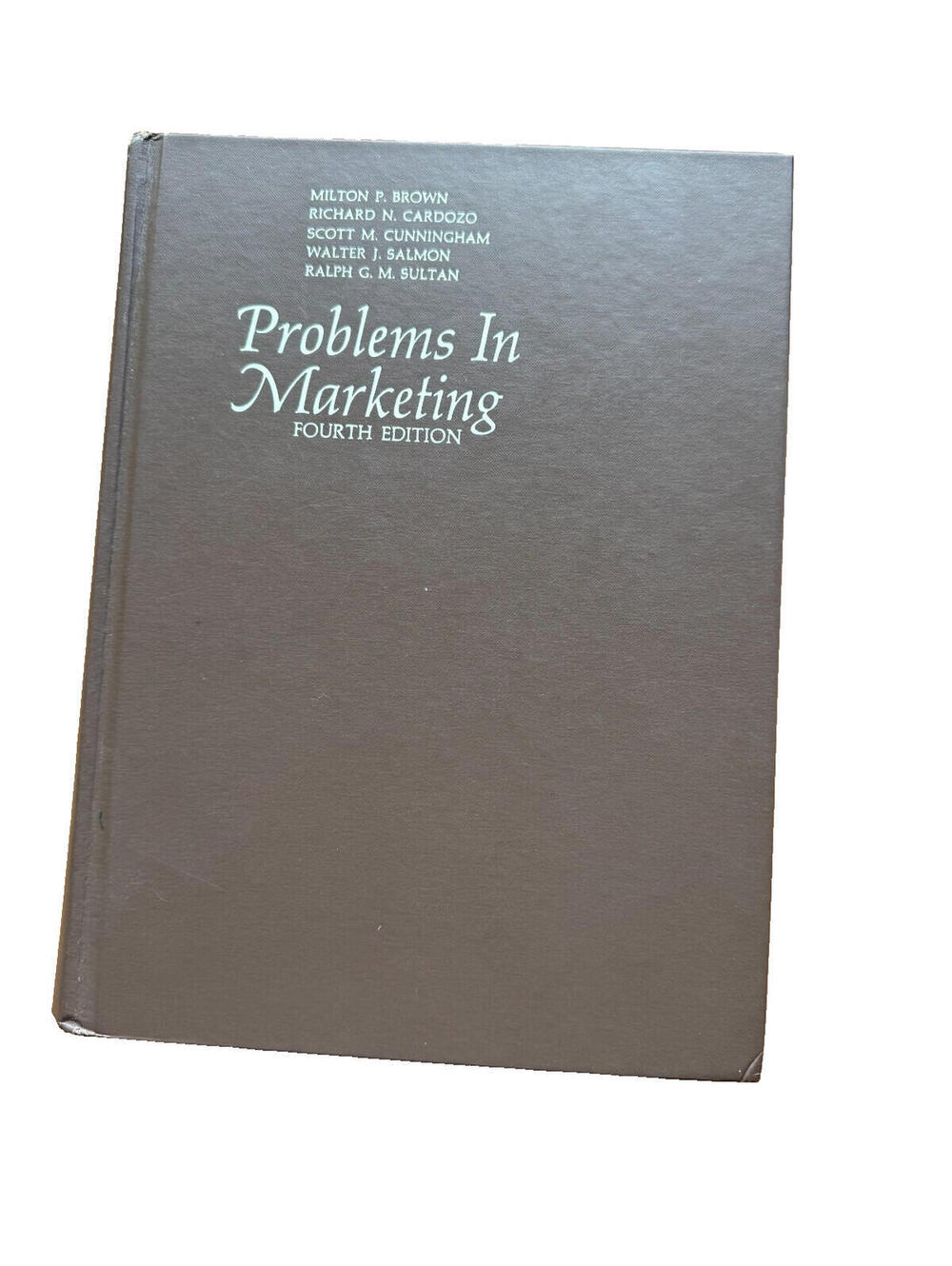 Vintage Problems In Marketing 4th Edition Brown Hardcover Book 1968